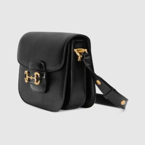 Gucci 1995 Horsebit Shoulder Bag Black | Luna Bags
