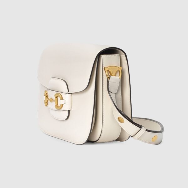 Gucci 1955 Horsebit Shoulder Bag White | Luna Bags