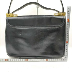 Gucci W Two Way Vtg Kelly Removable Strap Black Leather Cross Body Bag | Luna Bags