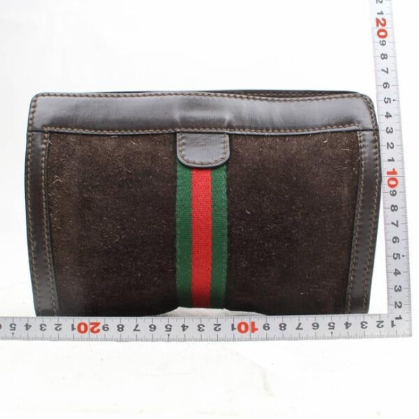 Gucci Vintage Accessory Collection Pursesdesigner Purses Brown Suede And Leather Clutch | Luna Bags