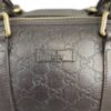 GUCCI - Embossed Leather Monogram Speedy Medium Brown Top Handle Bag | Luna Bags - Image 8