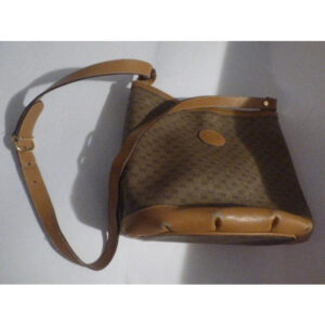 Gucci Vintage Brown Small G Logo Coated Canvas And Leather Satchel | Luna Bags