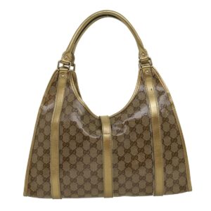 GUCCI GG Canvas Shoulder Bag Coated Canvas Beige Gold  30355 | Luna Bags