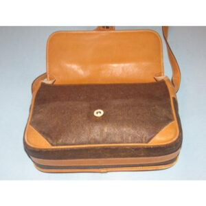 Gucci Vintage Gucci Logo In Shades Of Brown Heavy Canvas And Camel Leather | Luna Bags