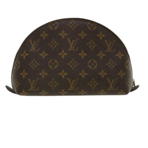 LOUIS VUITTON Monogram Trousse Demi Ronde Cosmetic Pouch M47520 LV Auth 33337 | Luna Bags