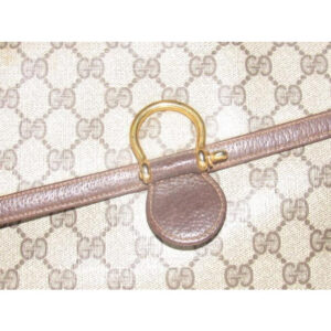Gucci Vintage Pursesdesigner Purses Large G Logo Print Coated Canvas And Leather In Browns Clutch | Luna Bags