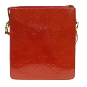 LOUIS VUITTON Monogram Vernis Motto Accessory Pouch Red M91137 LV Auth 37097 | Luna Bags