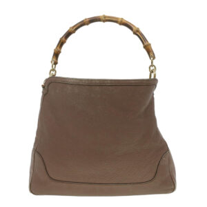 GUCCI Bamboo Hand Bag Leather 2way Pink Brown 282315 Auth 37362 | Luna Bags