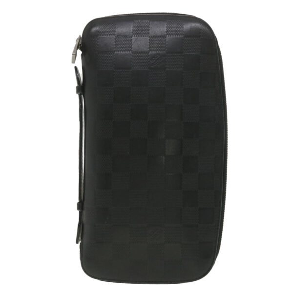 LOUIS VUITTON Damier Infini Atoll Travel Case Black N41380 LV Auth 38142 | Luna Bags