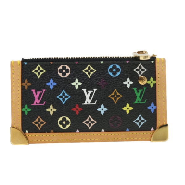 LOUIS VUITTON Multicolor Pochette Cles Coin Purse Black M92654 LV Auth 39201A | Luna Bags
