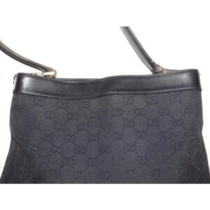 Gucci Gg Supreme Shoulder Guccissima Top Handle Black G Logo Print Leather Canvas Hobo | Luna Bags