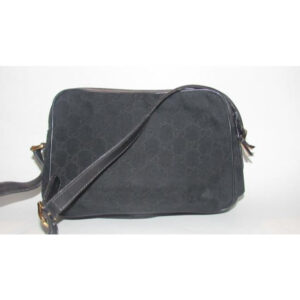 Gucci W Guccissima Sherry Stripes Black G Print Red Green Leather Canvas Shoulder Bag | Luna Bags