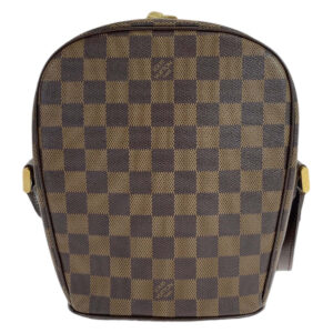 LOUIS VUITTON Shoulder Bag N51294 PVC Brown Gold Metal Crossbody Shoulder Bag Pochette Damier Ipanema PM Women Used | Luna Bags