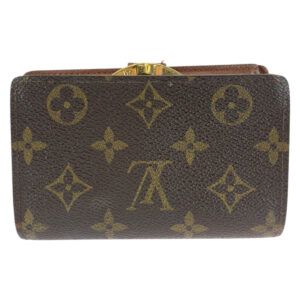 LOUIS VUITTON Bifold Wallet M61674 PVC Brown Gold Metal Purse Folding Wallet Compact Wallet Monogram Portefeuille Viennoiserie Women Used | Luna Bags