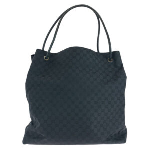 GUCCI Tote Bag 101268 GG canvas, leather BlackSilverMetal Tote Bag Shoulder Bag Unisex Women Used | Luna Bags