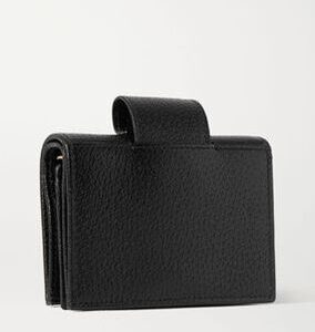 Gucci GG Small Coin Leather Chain Wallet Black | Luna Bags
