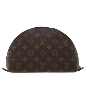 Louis Vuitton Monogram Trousse Demi Ronde Cosmetic Pouch M47520 LV Auth 44905 | Luna Bags