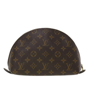 Louis Vuitton Monogram Trousse Demi Ronde Cosmetic Pouch M47520 LV Auth 45317 | Luna Bags