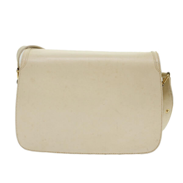 GUCCI Turn Lock Shoulder Bag Leather White 001.406.0587  45900 | Luna Bags