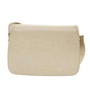 GUCCI Turn Lock Shoulder Bag Leather White 001.406.0587  45900 | Luna Bags