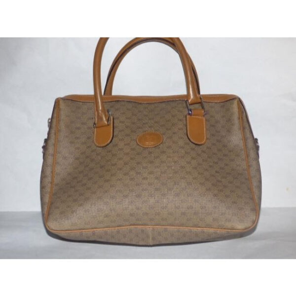 Gucci Boston Xl Two Style Purse Brown Patent Gg Canvas Satchel | Luna Bags