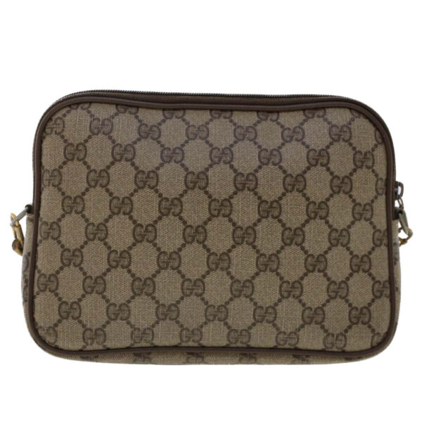 GUCCI GG Canvas Shoulder Bag PVC Leather Beige  48136 | Luna Bags