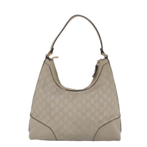 GUCCI  Shima Shoulder Bag Leather White 002404  49070 | Luna Bags