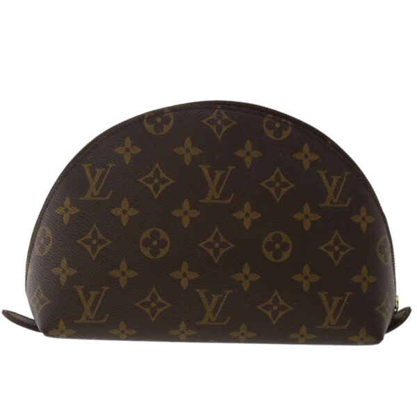 LOUIS VUITTON Monogram Trousse Demi Ronde Cosmetic Pouch M47520 LV  49212 | Luna Bags
