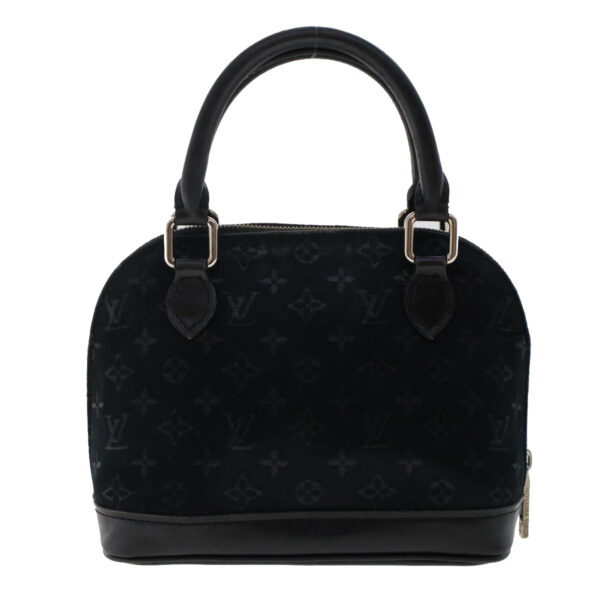 LOUIS VUITTON Monogram Satin Little Alma Hand Bag Black M92146 LV Auth 49560 | Luna Bags