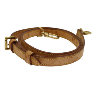 LOUIS VUITTON Shoulder Strap Leather 37"-44.1" Beige LV Auth 49709 | Luna Bags
