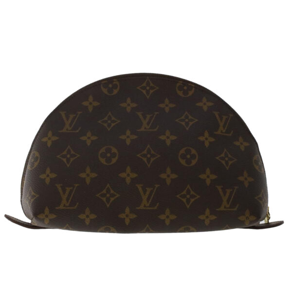 LOUIS VUITTON Monogram Trousse Demi Ronde Cosmetic Pouch M47520 LV Auth 49972 | Luna Bags