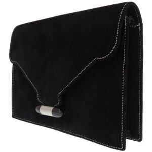 HERMES Clutch bag Doblis black Silverstitch Navet Women Used | Luna Bags