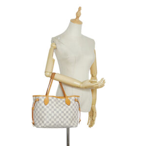 LOUIS VUITTON Damier Azur Neverfull PM White | Luna Bags