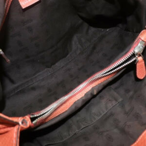 Gucci Orange Leather Bamboo Bar Satchel W Chrome Accents | Luna Bags