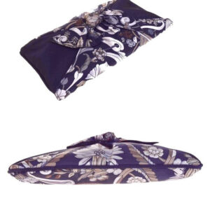 Gucci Garden Souvenir Positano Floral Print Style Purse Blue Silk Clutch | Luna Bags