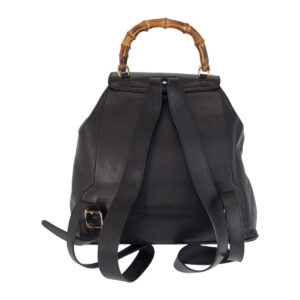 GUCCI Backpack 003 2058 0016 leather Black Gold Metal Backpack Backpack Bamboo Women Used | Luna Bags