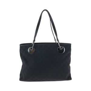 GUCCI Tote Bag 120837 GG canvas black Tote Bag Shoulder Bag Women Used | Luna Bags