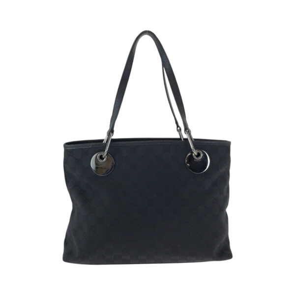 GUCCI Tote Bag 120837 GG canvas black Tote Bag Shoulder Bag Women Used | Luna Bags