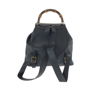 GUCCI Backpack 003 2058 0016 leather Black Brown Backpack Backpack Bamboo Old Gucci Women Used | Luna Bags