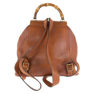 GUCCI Backpack 003 1998 0016 leather Light Brown Camel Gold Metal Backpacks & Daypacks Backpacks Bamboo Women Used | Luna Bags