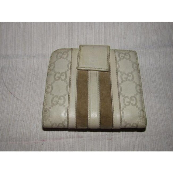 Gucci Guccissma Print Taupe Brown Leather Wallet | Luna Bags