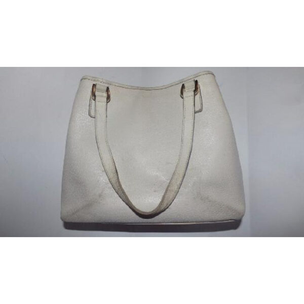 Gucci Abbey Vintage White Leather And Pink Lining Satchel | Luna Bags