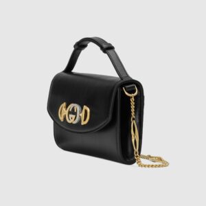Gucci Zumi Black Smooth Leather Mini Bag | Luna Bags