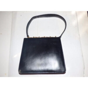 Gucci Vintage Black With Bold Gold Hardware Leather Shoulder Bag | Luna Bags