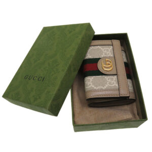 GUCCI Tri-fold wallet 735099 GG canvas beige Ofidia Women Used | Luna Bags