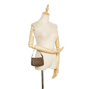 LOUIS VUITTON Damier Ebene Mini Pochette Accessoires Brown | Luna Bags