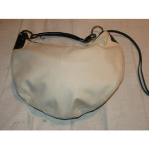 Gucci Vintage Crisp White Heavy Canvas And Black Leather | Luna Bags