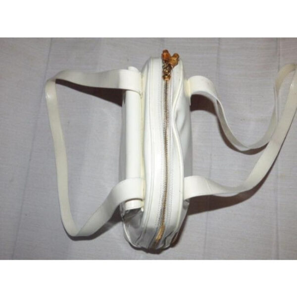 Gucci Vintage Ivory Patent Leather Satchel | Luna Bags
