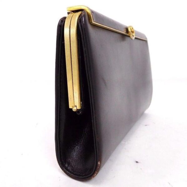 Gucci Chocolate Brown Leather  Interlocking G Clutch | Luna Bags