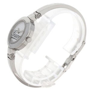 GUCCI Watches Quartz 105 Stainless Steel Silver Round face white dial | Luna Bags